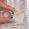 Elegant and graceful ring accessories fresh green and white diamond rings for women fashion exquisite party jewelry gifts