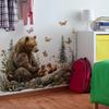 Fairy Tale Animal Wall Sticker for Kindergarten Classroom Removable Cartoon Forest Decor