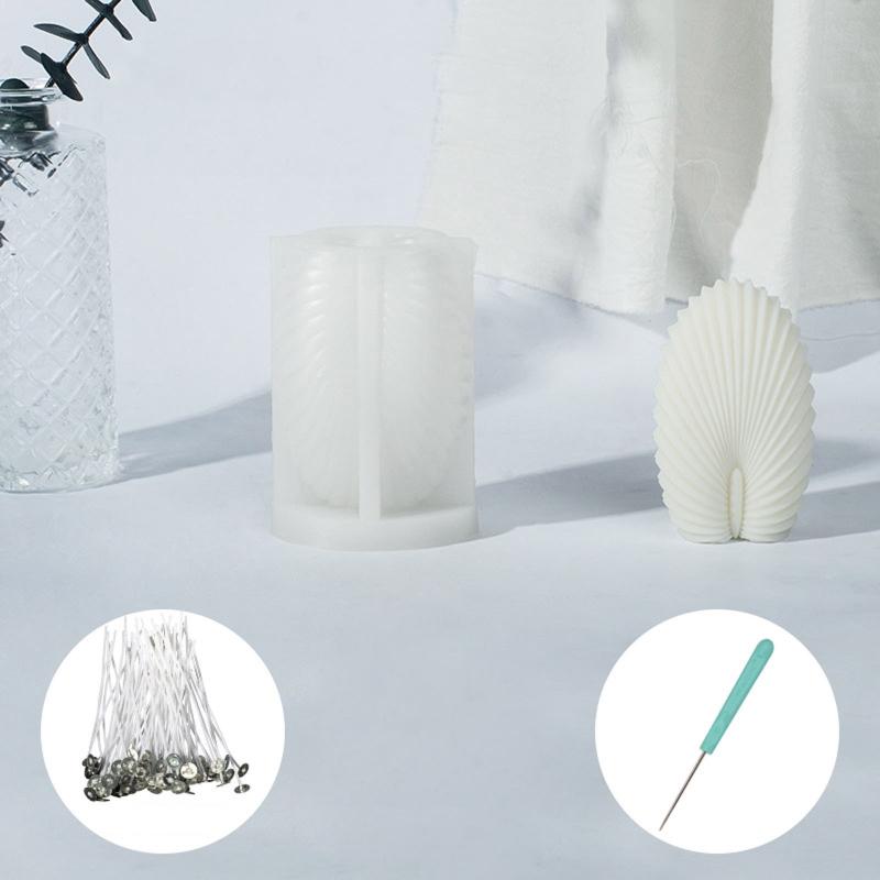 Candle Silicone Mould 3D Seashell Shaped Epoxy Resin Mold for DIY Candle Making Handmade Crafts Home Decoration