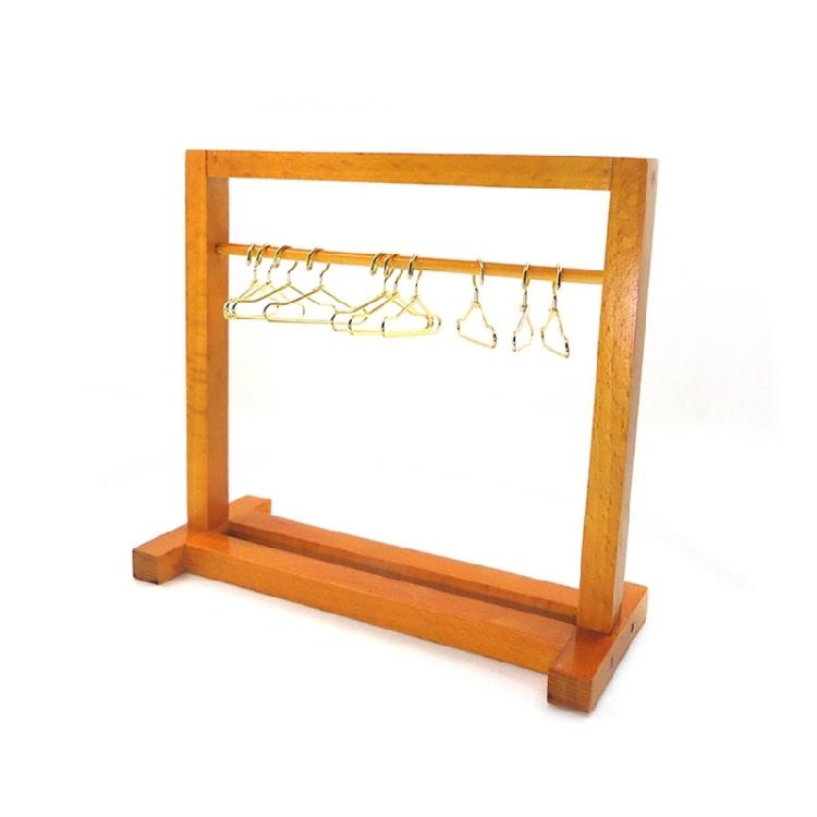 Realistic Miniature Clothes Display Stand Role Play for Dollhouses Enthusiasts, 1/12 Scale, Easy To Assemble, Wood