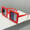 Fashion Vintage Luxury Designer Square Sunglasses Oversized Big Frame Shade for Women Men Punk Outdoor Sun Glasses