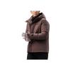 SAUCONY Thick Woven Hooded Zipper Jacket Down Coat Men Jackets Chestnut-Brown SC2240210A-CO56