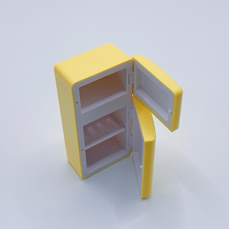 1 Set Dollhouse Accessory Mini Little Refrigerator Model Scene Display Ornament Cute Kitchen Small Appliance Kids Play House Toy