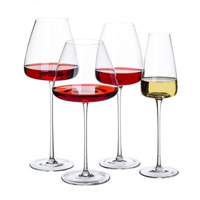 Samlarobjekt Kristall Vinprovning Glas Cup Handgjorda konstverk Klar Champagne Flöjt Stor mage Liten mun Bourgogne Bordeaux bägare