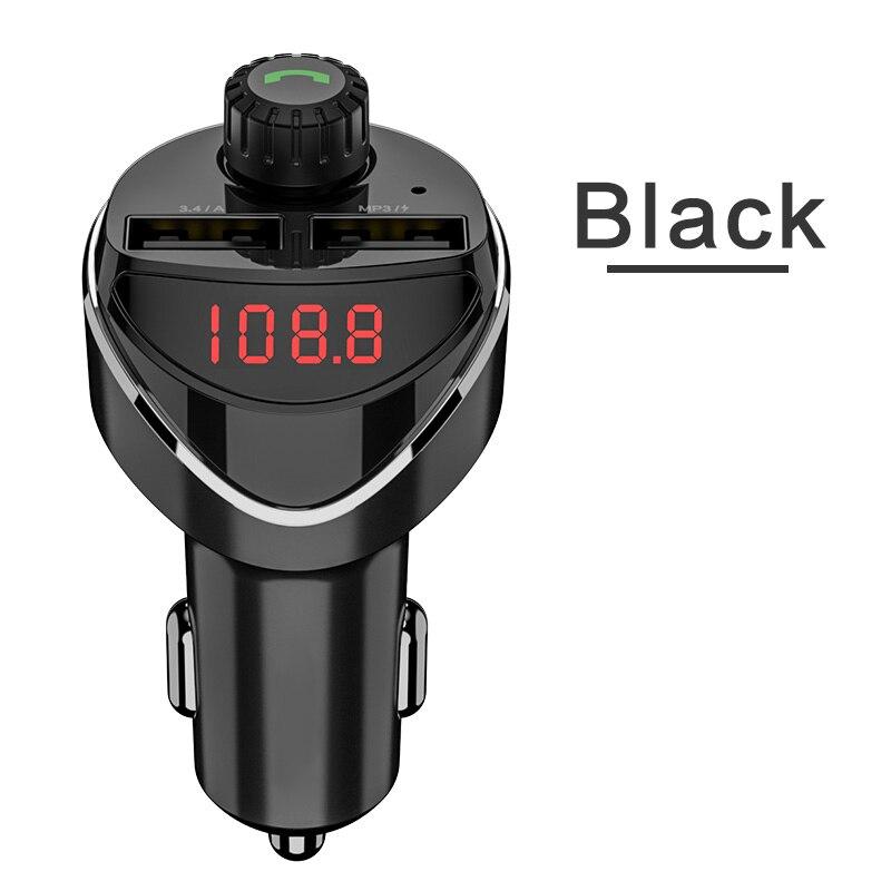 

FM-передатчик Автомобильный беспроводной Bluetooth Радиомодулятор Автомобильный комплект 3.4A Dual USB Автомобильное зарядное устройство Дисплей Громкая связь Aux Audio MP3-плеер