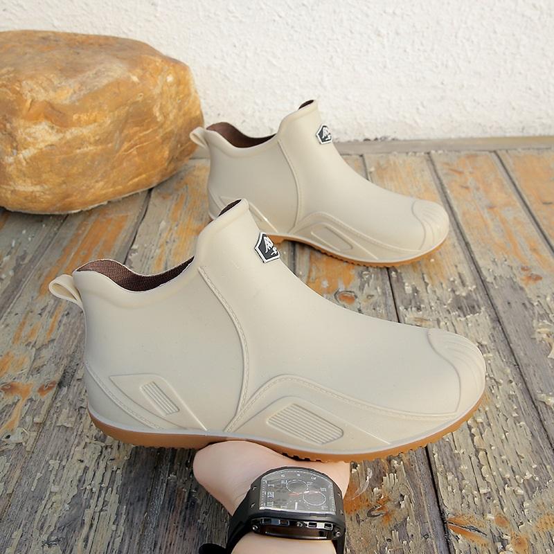 Pánské módní venkovní krátké holínky voděodolné a protiskluzové