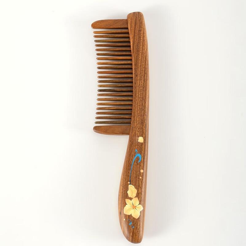 Tan Mujiang Green Sandalwood Hair Comb Gift Set