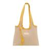 Autumn/Winter 2026 Literary Girl Striped Tote Bag - Large Capacity, Trendy Commuter Essential