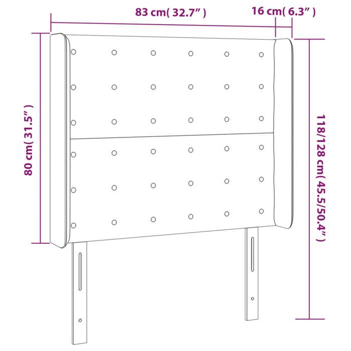 VidaXL Tête de Lit à LED Meuble de Chambre à Coucher Accessoire de Lit Simple Tête de Cadre de Lit Intérieur Marron Foncé 3124459