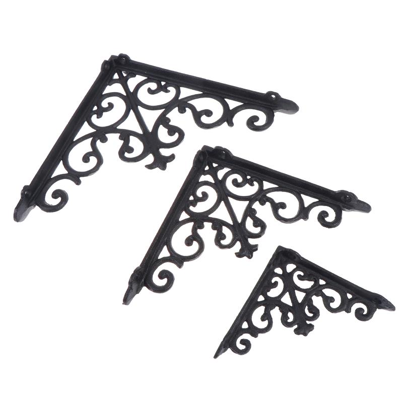 Suport decorativ vintage din fontă pentru raft Suport triunghiular de perete Rezistent la greutate Rezistent la rugină Suport pentru raft flotant Decor casă