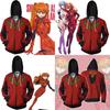 Evangelion Asuka Langley Soryu Cosplay Costume Anime Hoodie Zipper Sweat Jacket
