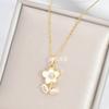 Small Flower Necklace Women'S Light Luxury Simple Versatile Zircon Pendant Exquisite Collarbone Chain