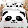 Cartoon Chinese Panda Bedding Set Soft Microfiber Double Queen King Twin Duvet Cover Kids Girls Room Decor White Duvet Cover
