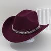 Men's and women's Panama French cowboy hats, jazz top hats, accessories, three-dimensional leaves, rhinestone belts, bonfire balls
