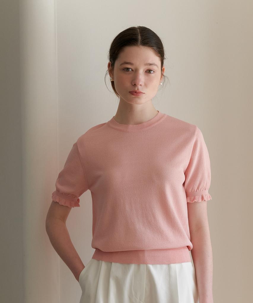 YUPPE Frill Round Knit_Pink