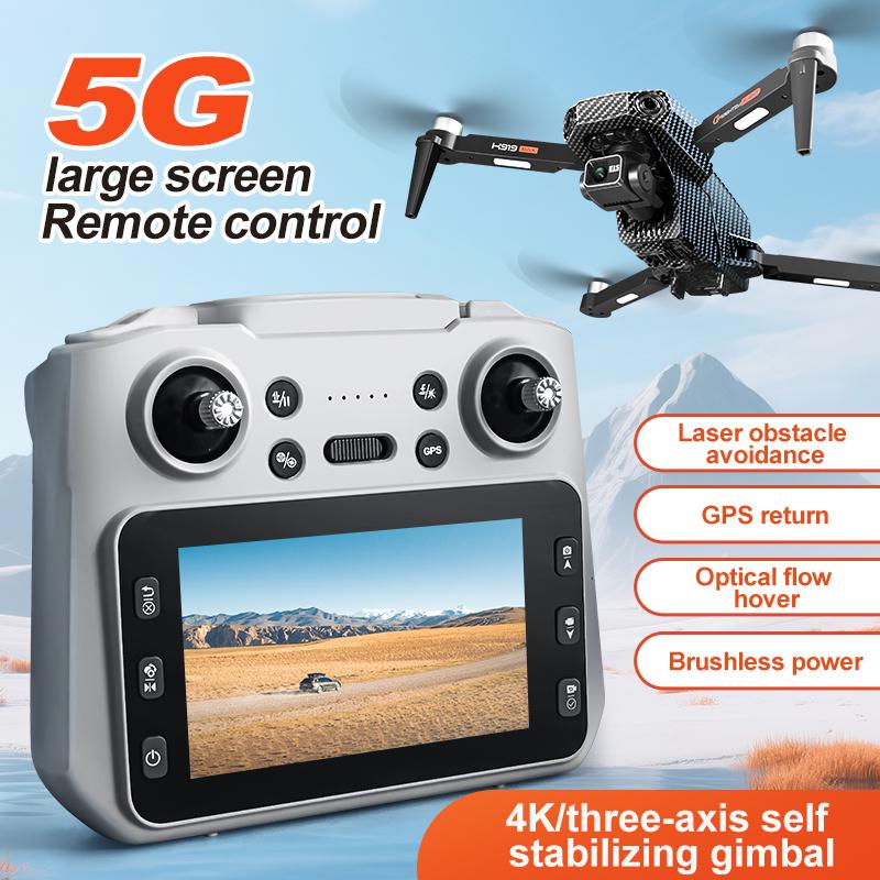 k919 Max GPS Drone 4K Profesional HD Camera 3-axis gimbal Aerial Photography Brushless Obstacle Avoidance Screen FPV Drone 5KM