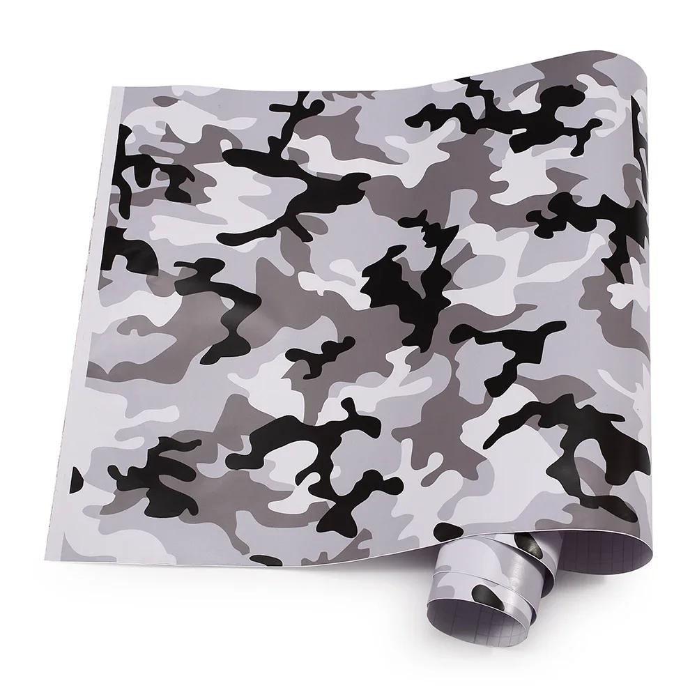 Car Black White Series Camouflage Sticker Self Adhesive Waterproof  Camo Film Autobody Color Change Computer Motorcycle Sticker
