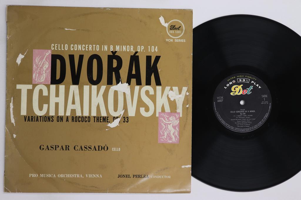 LP Record GASPAR CASSADO, JONEL PERLEA, VIENN - Dvorak : Cello Concerto In B Minor  VOX5507 DOT Japan Classical Used