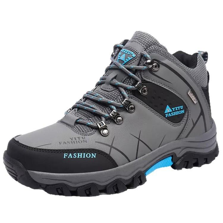 New warm and velvet high-top outdoor shoes sports and leisure running autumn and winter men's shoes outdoor mountaineering men's travel shoes