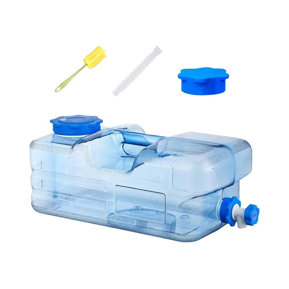 15/18/19/20/22/24/25L Car Water Bucket Large Capacity Drinking Water Bucket with Faucet Portable Car Water Bucket Driving Pure