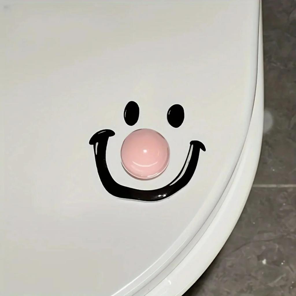 1Pcs Smile Face Ball Toilet Lid Lifter Clown Toilet Lid Lifter Handheld Bathroom Seat Cover Opener For Bathroom Decor Accessorie