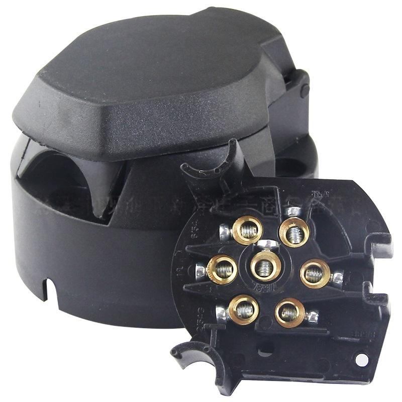 

1Pcs Durable Plug Socket Adapter Protector Connections 7 Pin 12V Trailer Wiring Socket Towbar Towing Converter For Caravan Truck one size