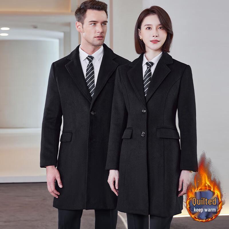 Trolman Unisex Padded Wool Blend Mid-Length Work Coat M