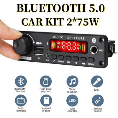 150W DIY Amplificador Digital Placa Decodificadora MP3 Bluetooth 5.0 Carro MP3 Player Alto falante 6,5mm Microfone Carro Rádio FM TF Módulo de Gravação USB com Controle Remoto