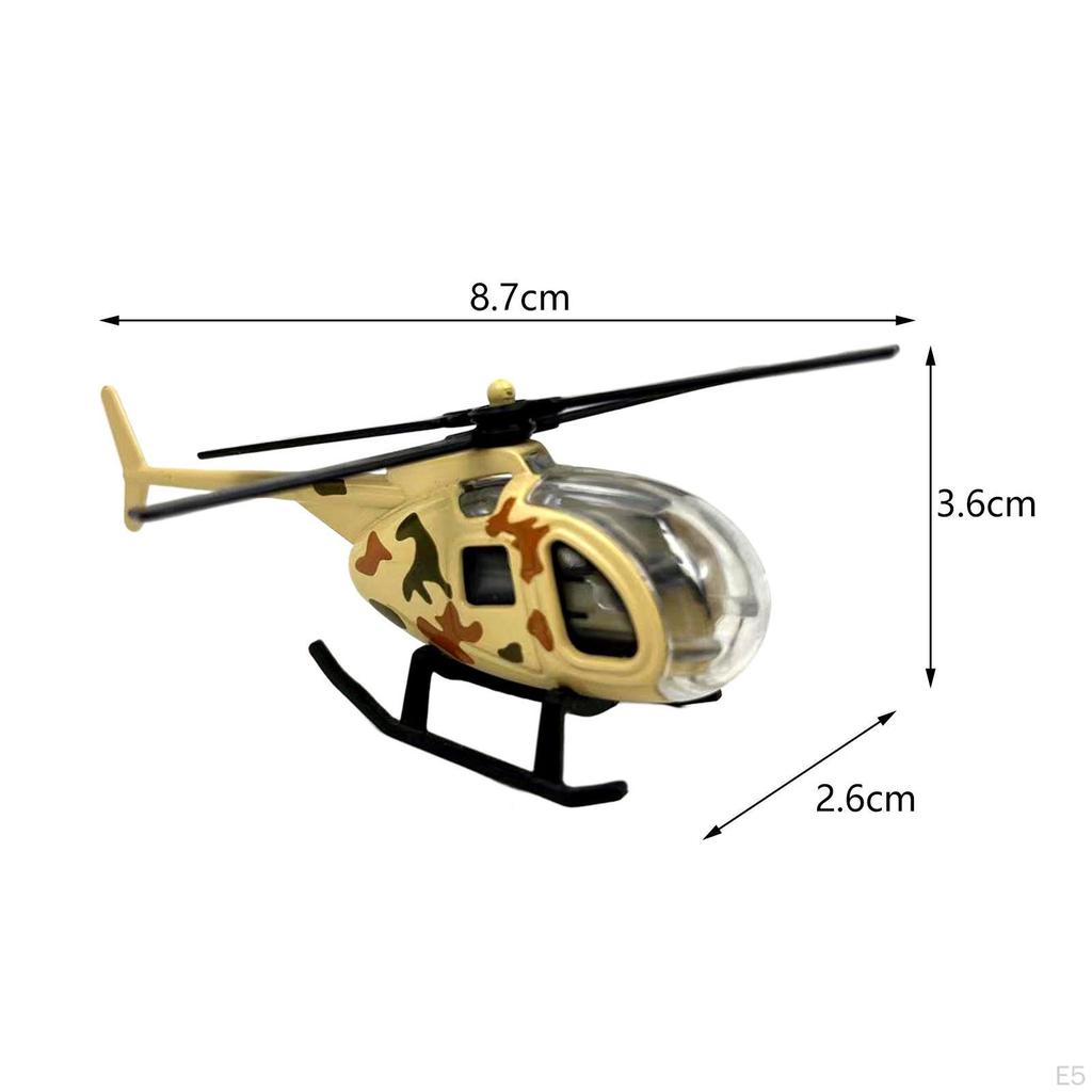 1/64 Die-cast Alloy Helicopter Airplane Model for Children Kids Party Gift Ornament Cake Decoration