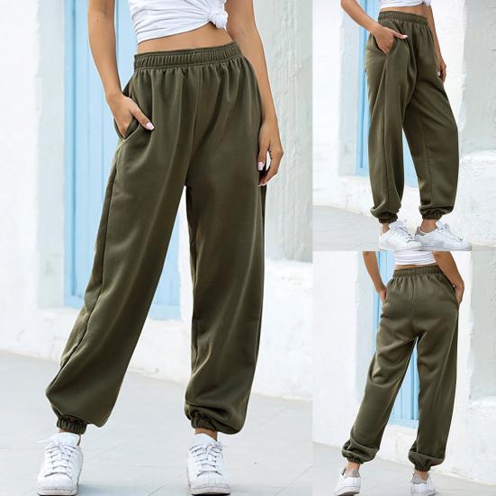 Dámské kapsy Vysoký pas U kotníků zavazovací Silné Dlouhé Tepláky Sportovní kalhoty Kalhoty