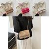 Stylish Small Square Bag Trendy Casual Shoulder Purse For Women In Black White Brown And Pink