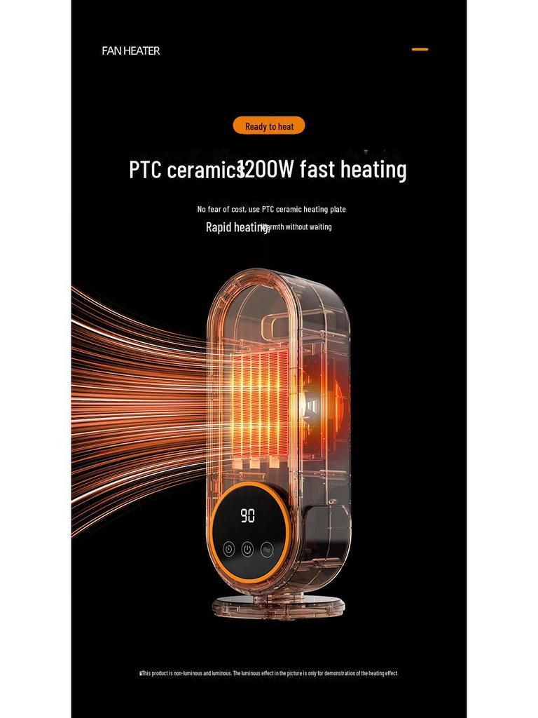 Încălzitor de birou ceramic inteligent: Încălzitor electric compact PTC pentru locuințe