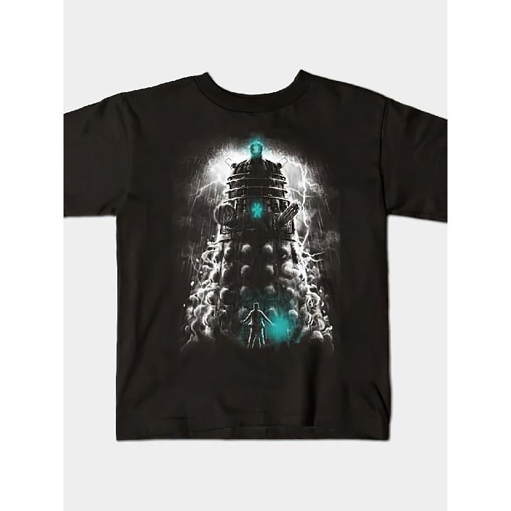 Shadow of the Dalek Men'S Casual and Everyday Wear T-shirt | Crew Neck, Slight Stretch Fabric, Regular Fit, Print Pattern, All-Season