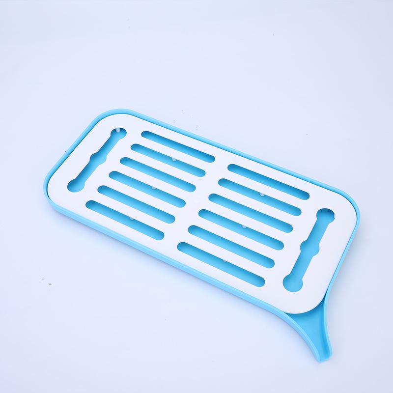 Double-Layer Rectangular Tea Tray with Cup Holder for Living Room or Tea House