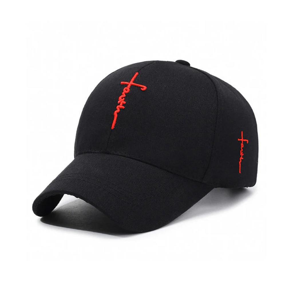 Embroidered Cross Casual Baseball Cap Men's Women's Youth Adjustable Hat