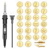 M-Modern-26 Pcs Wood Burning Kit DIY Wood/Leather Burning Kit Parts Tool With Letters, US Plug