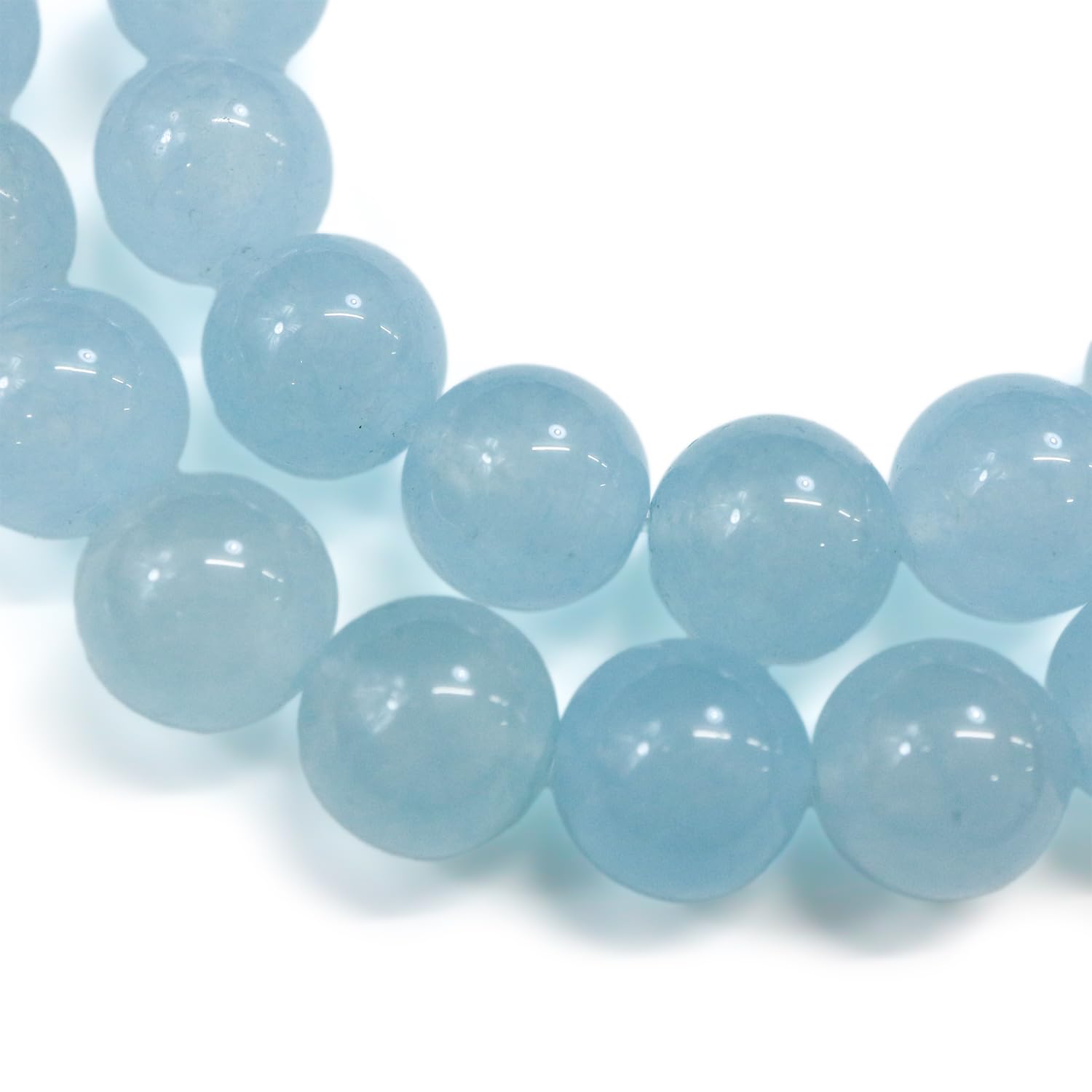 

[Натуральный камень] Браслет из аквамарина, бусины, нить, 10 мм [Прибл.]. 38 бусин] Энергетический камень, Ручная работа, Сделано вручную, Детали для аксессуаров, Сверкающие круглые, NS-068