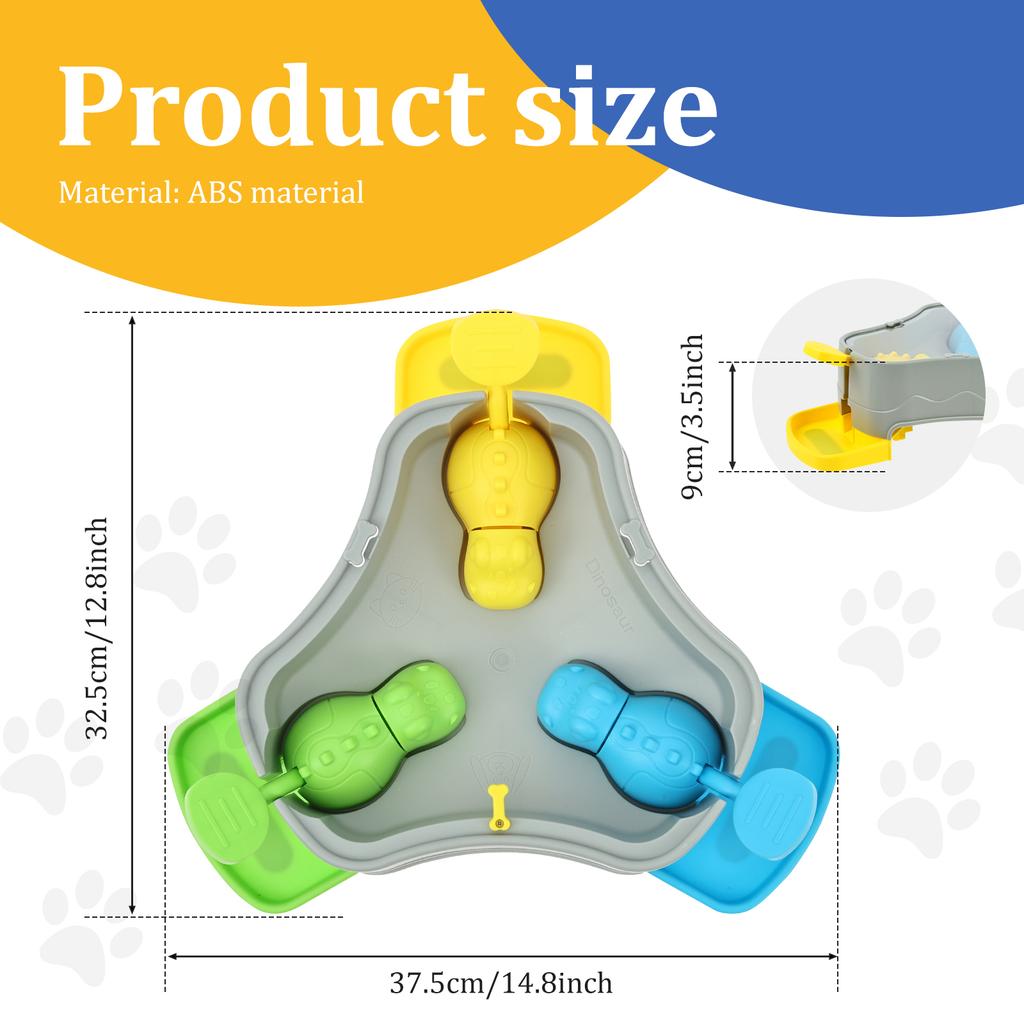 Pet Toy Pet Press Type Slow Feeder with Nonslip Base Creative Interactive Dog Food Feeder Toy for Cat Dog Training Pet Supplies