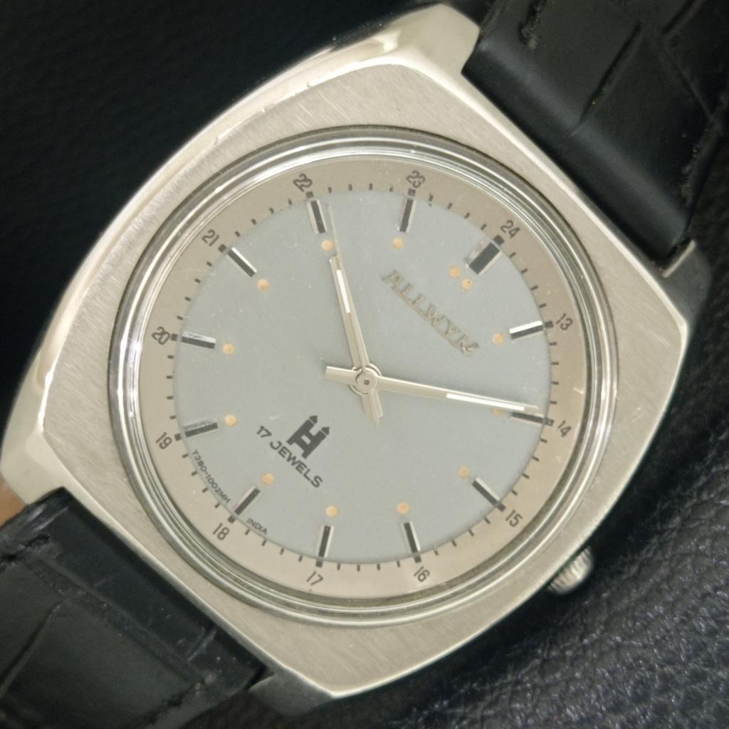 ВИНТАЖНЫЕ МЕХАНИЧЕСКИЕ ЧАСЫ ALLWYN 6300A ИНДИЙСКИЕ МУЖСКИЕ ОРИГИНАЛЬНЫЙ ЦИФЕРБЛАТ a703973-1