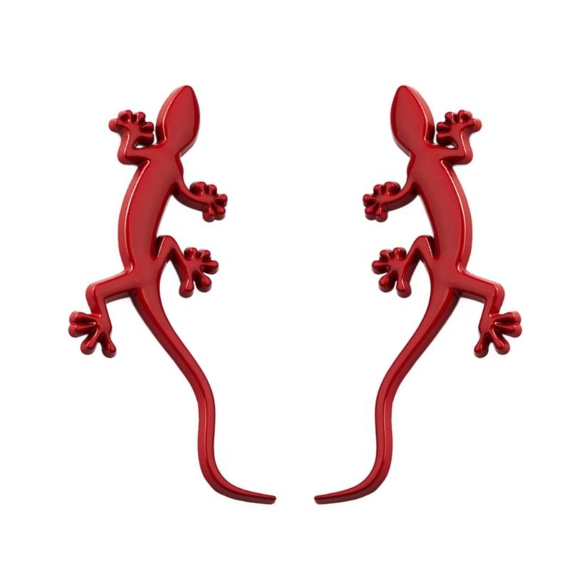 3D Geckoes Metal Scooters Car Decals Badge Emblems Stickers Pack Of 2 For Creative And Individualized Vehicle Decoration