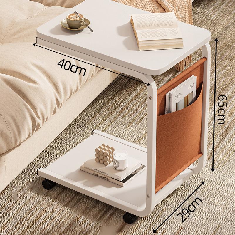 Mobiler kleiner Beistelltisch mit Stauraum – Moderner Sofa-, Nachttisch oder Couchtisch