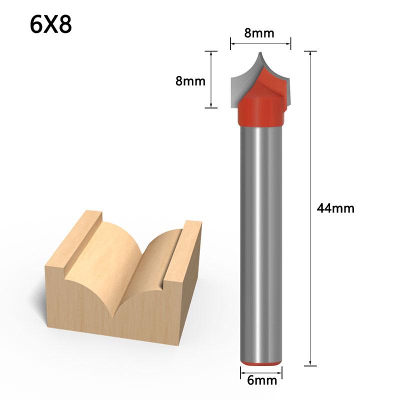 Utensili CNC con gambo da 1pc 6mm utensili da taglio shaker con punta tonda in metallo duro solido per la lavorazione del legno