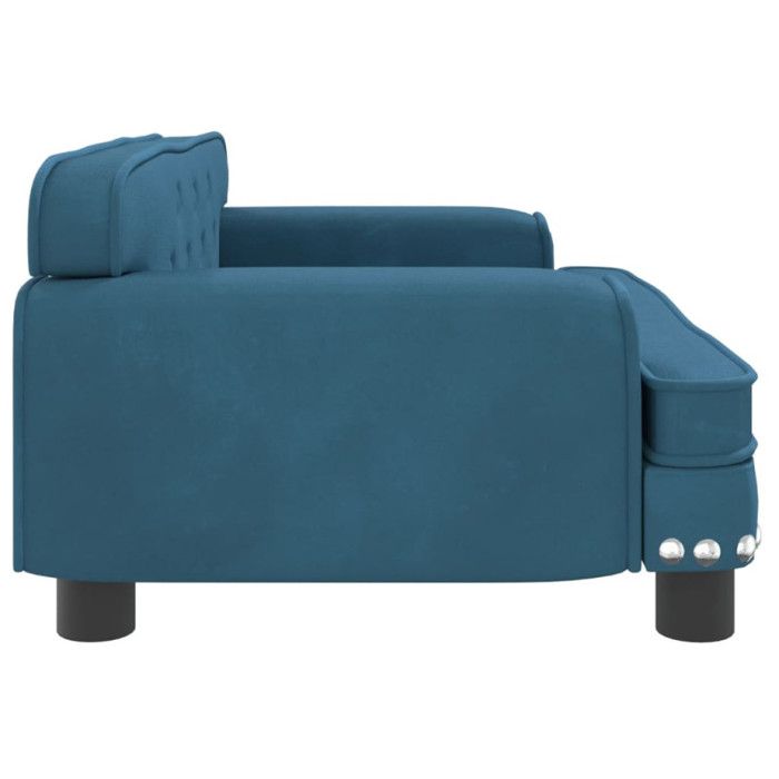 VidaXL Canapé pour enfants bleu 70x45x30 cm velours 3196293
