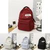 Letter Lightweight Nylon Student Backpack With Zipper Closure For High School And College Daily Use