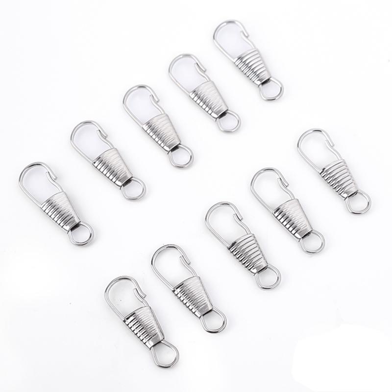 

10 шт. Повзунок на блискавці з металевою маленькою застібкою Ремонтний набір для заміни зламаних пряжок Застібки-блискавки Головка знімача валізи Застібка-блискавка Язичок 10 Pcs срібний