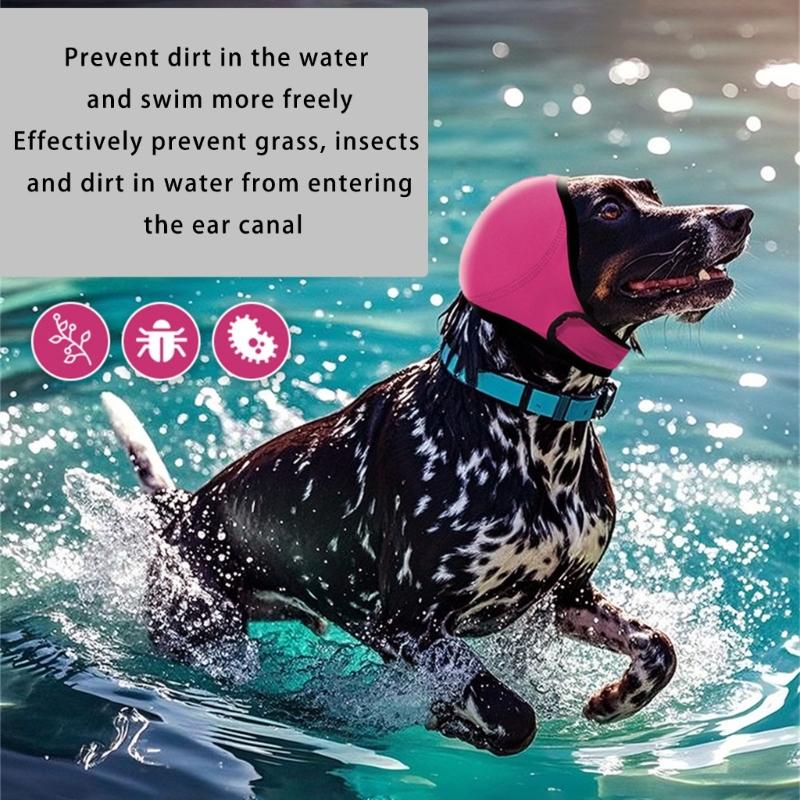 Dog Calming Earmuffs Snood Soothing Head Covers Easy to Adjust Pet Ear Protectors EarMuffs Swimming Comfort