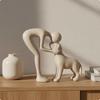 Mensch und Hund Statue Bedeutendes Geschenk Skulptur Handgefertigtes Detail Harzfigur für