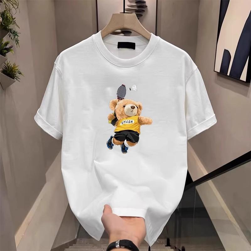 Trendy Brand Short-Sleeved Pure Cotton Men'S Printed T-Shirt Trendy Men'S And Women'S Versatile Round Neck T-Shirt Men'S