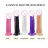 Simulation Penis Transparent Jelly Color Crystal Egg-Free Dildo Large and Medium Small Size Suction Cup Sex Product Female Self-Use