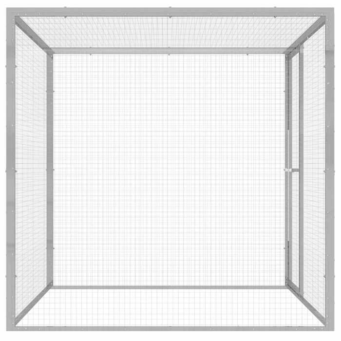 Cage pour chat - vidaXL - 1,5x1,5x1,5 m - Acier galvanisé - Extérieur - Montage requis